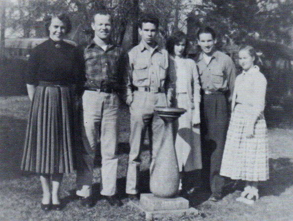 Scottsville  High School Class of 1954 officers and students