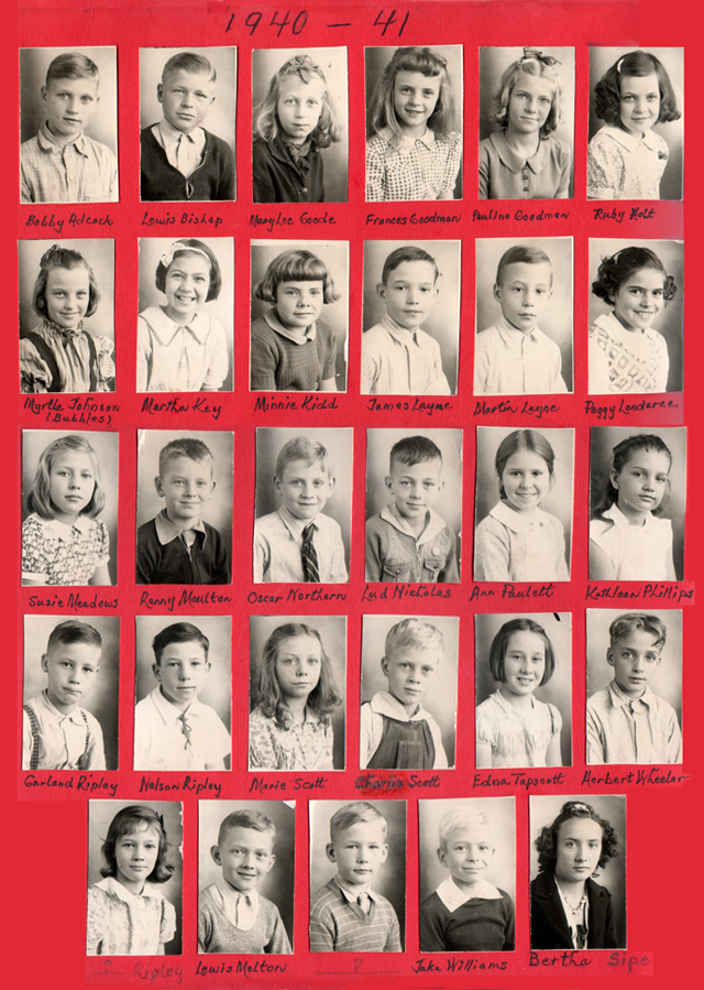 Scottsville School's Fourth Grade Class, 1940-41