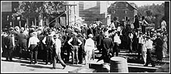 Laying the Masonic Lodge Cornerstone, 1914