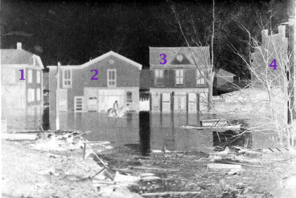 Main Street Businesses Flooded, 1913