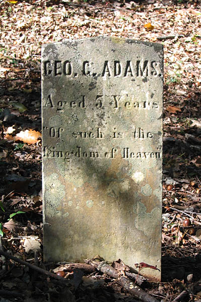Geo. C. Adams Gravestone