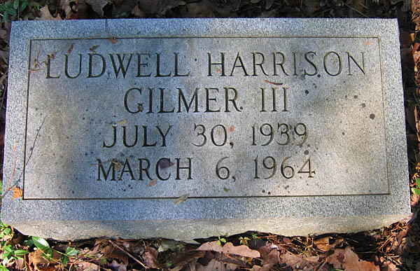 Ludwell Harrison Gilmer, III, Gravestone