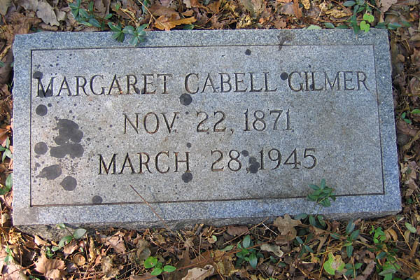 Margaret Cabell Gilmer Gravestone