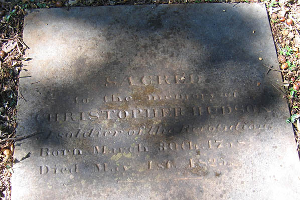 Christopher Hudson Gravestone
