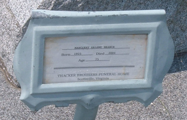 Margaret Arlene Branch