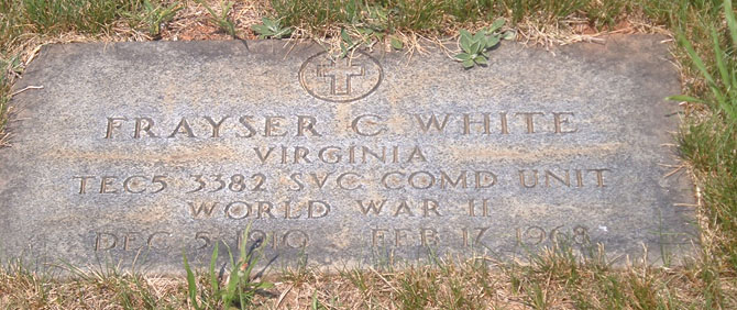 Frayser C. White Gravestone