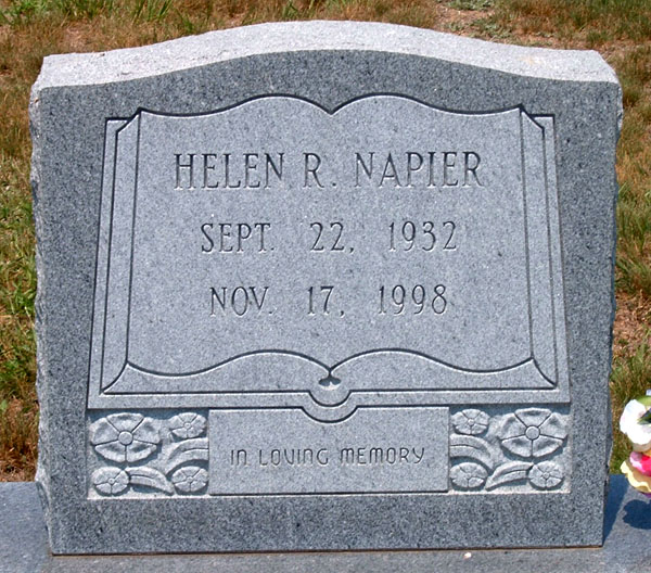 Helen R. Napier Gravestone