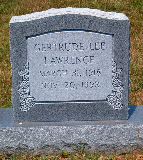 Gertrude Lee Lawrence Gravestone