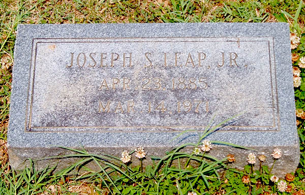 Joseph S. Leap, Jr., Gravestone
