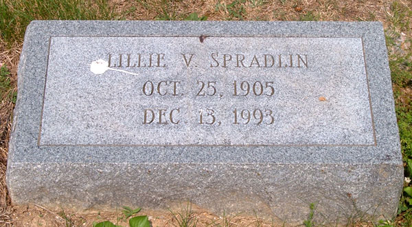 Lillie V. Spradlin Gravestone