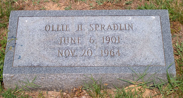 Ollie H. Spradlin Gravestone
