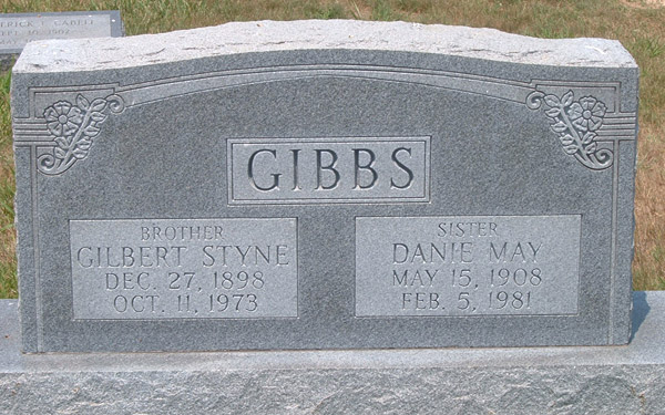 Gilbert Styne Gibbs and Danie May Gibbs