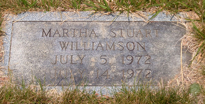 Martha Stuart Williamson Gravestone