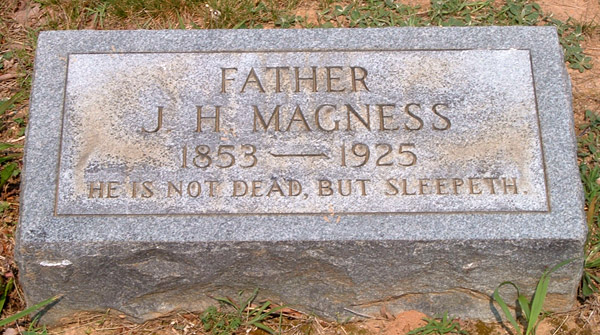 J.H. Magness Gravestone