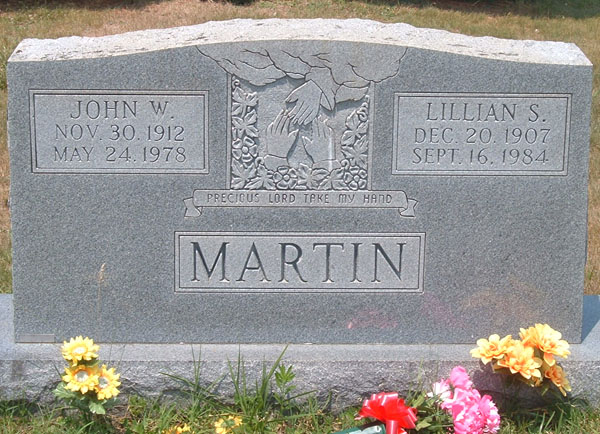 John W. Martin and Lillian S. Martin Gravestone