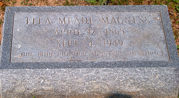 Ella Meade Magness Gravestone