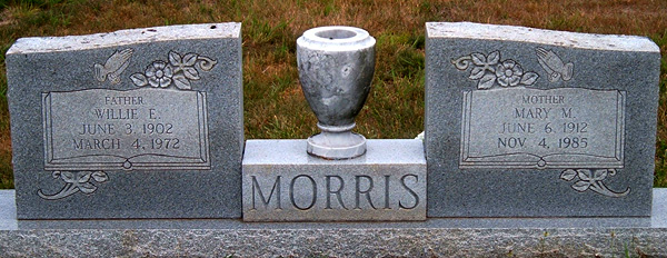 Willie E. Morris and Mary M. Morris Gravestone