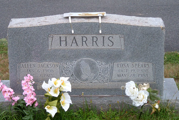 Allen Jackson Harris and Rosa Spears Harris