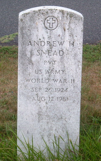 Andrew H. Snead Gravestone