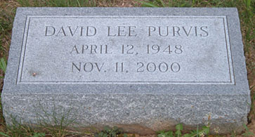 David Lee Purvis Gravestone