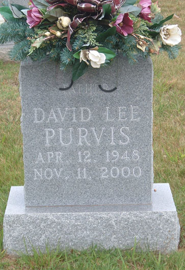 David Lee Purvis Gravestone