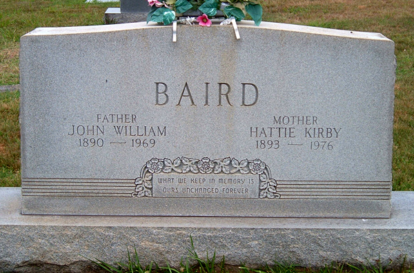 John William Baird and Hattie Kirby Baird 