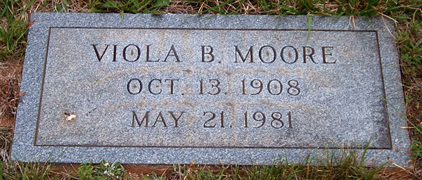 Viola B. Moore Gravestone