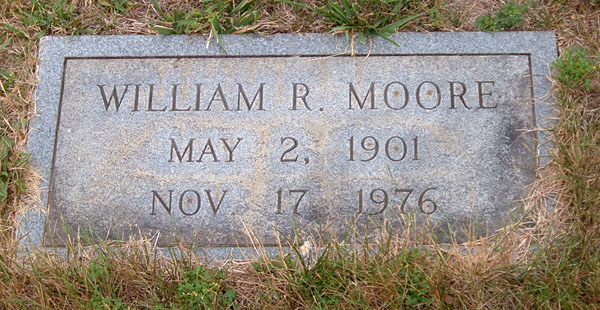 William R. Moore Gravemarker