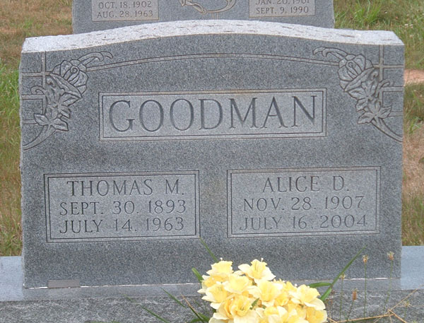 Thomas M. Goodman and Alice D. Goodman