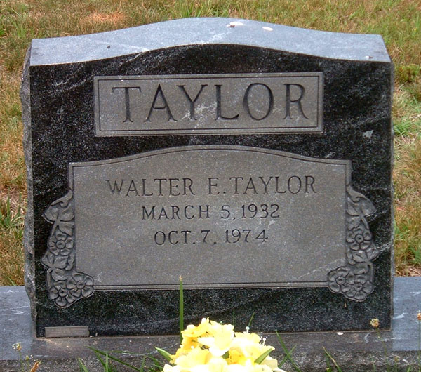 Walter E. Taylor Gravestone