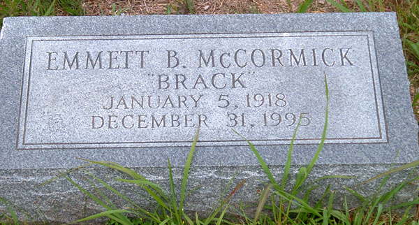 Emmett B. McCormick Gravestone