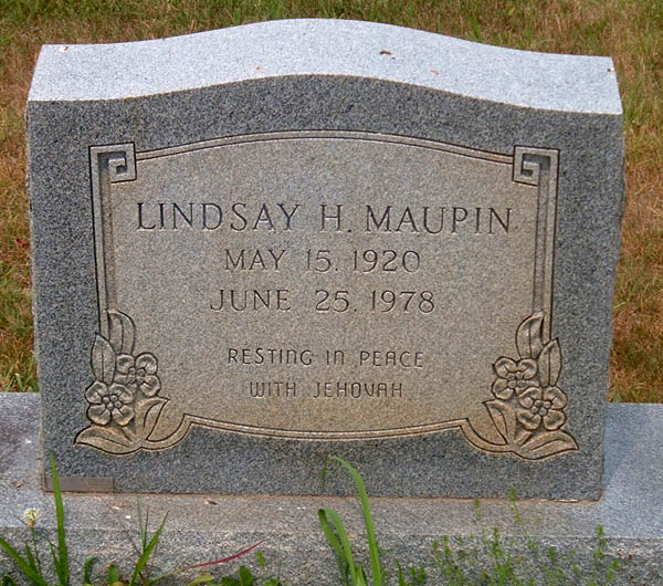 Lindsay H. Maupin Gravestone