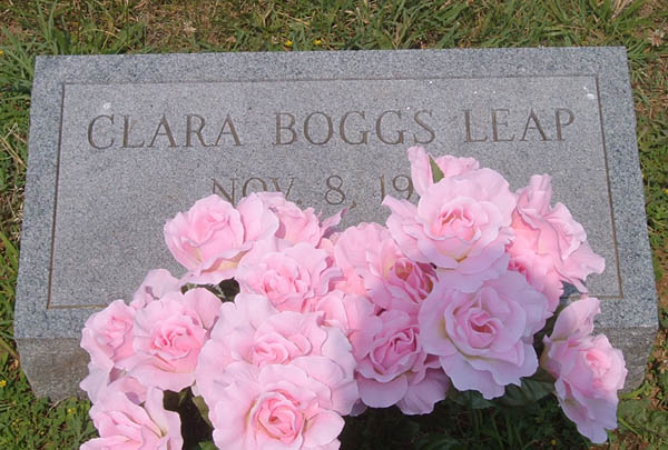 Clara Boggs Leap Gravestone