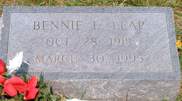 Bennie L. Leap Gravestone
