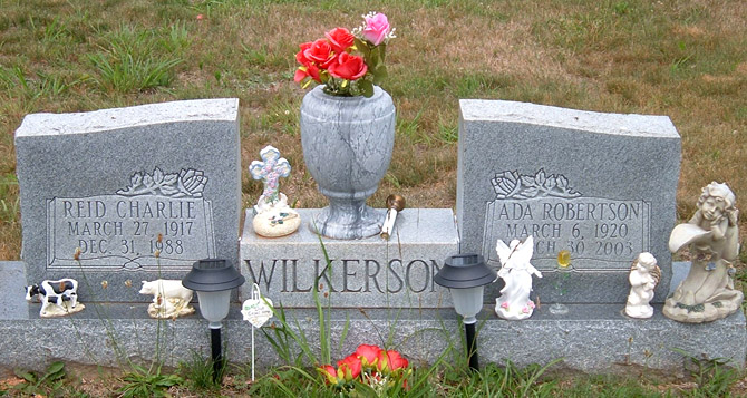 Reid Charlie Wilkerson and Ada Robertson Wilkerson Gravestone