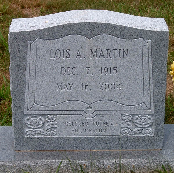 Lois A. Martin Gravestone