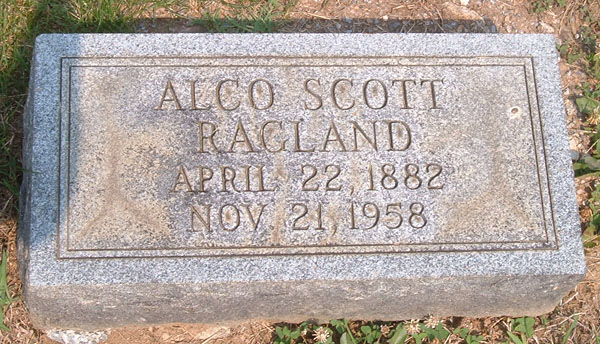 Alco Scott Ragland Gravestone