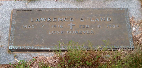 Lawrence E. Land Gravestone
