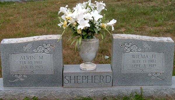 Alvin M. Shepherd and Wilma H. Shepherd Gravestone