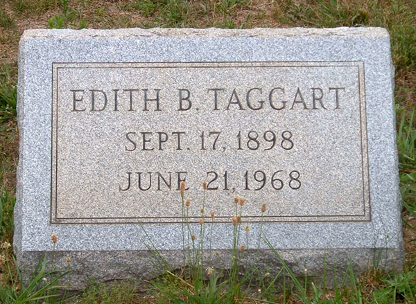 Edith B. Taggart Gravestone