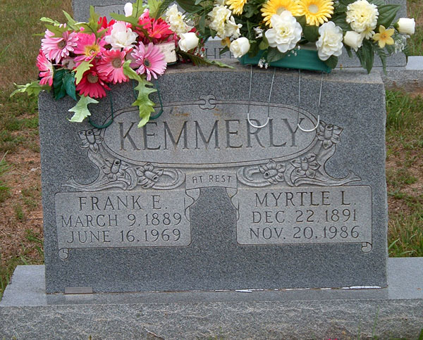 Frank E. Kemmerly and Myrtle L. Kemmerly