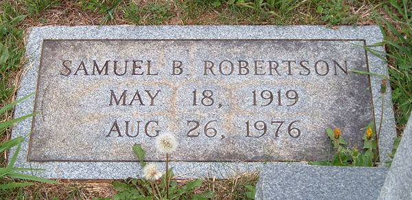 Samuel B. Robertson Gravestone