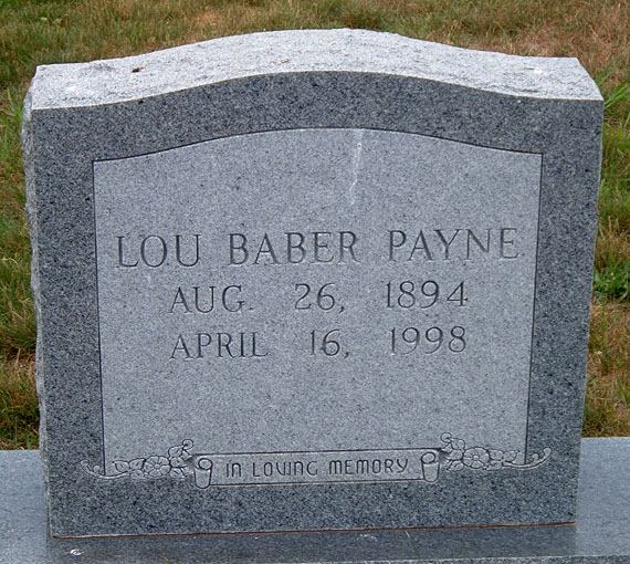 Lou Barber Payne Gravestone