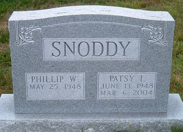 Phillip W. Snoddy and Patsy I. Snoddy Gravestone