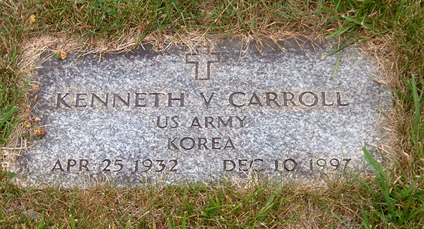 Kenneth V. Carroll Gravestone