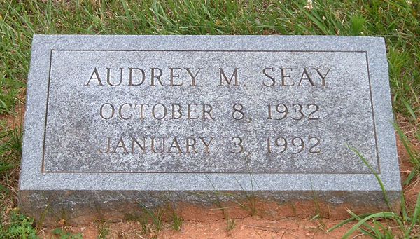 Audrey M. Seay Gravestone