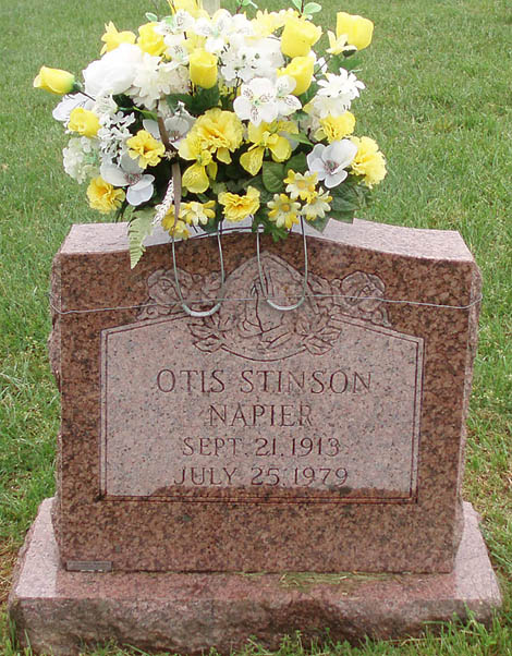 Otis Stinson Napier Gravestone