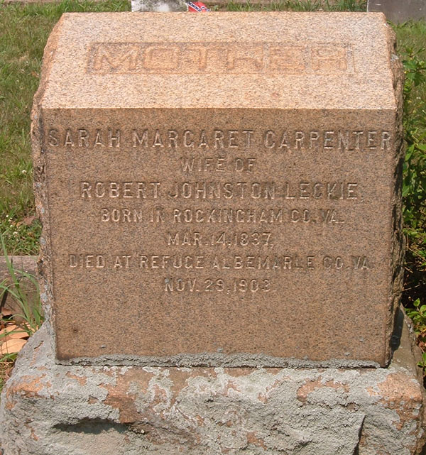 Sarah Margaret Carpenter Gravestone