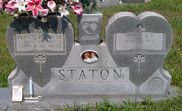Francis Reeves Staton, Sr., and Estelle V.T. Staton Gravestone