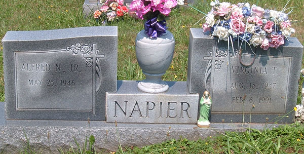 Alfred N. Napier, Jr., and Virginia T. Napier Gravestone